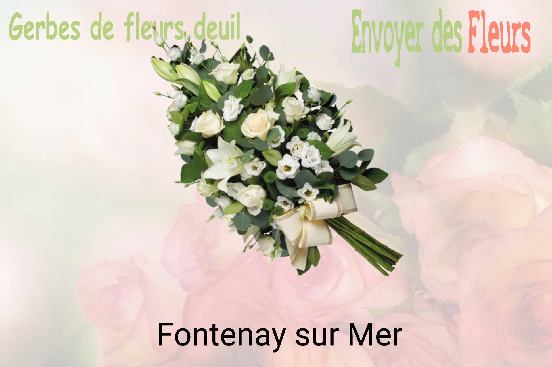 Gerbe de fleurs de deuil livrée à Fontenay-sur-Mer